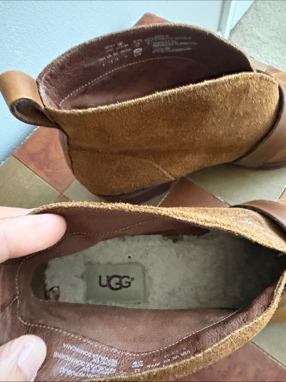 UGG Chestnut Suede Women's Ankle Boots with Buckle Strap - Picture 3 of 12